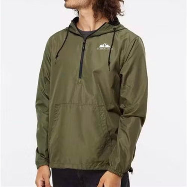 The "RidgeRunner" Quarter-Zip Rain Jacket / Windbreaker Hilltop Packs - Hilltop Packs LLC