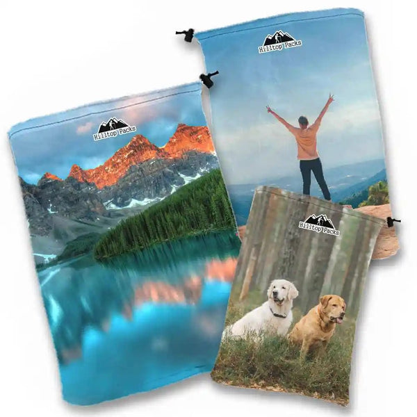 Stuff Sacks with Custom Printing (D50T ultralight fabric) - Hilltop Packs LLC