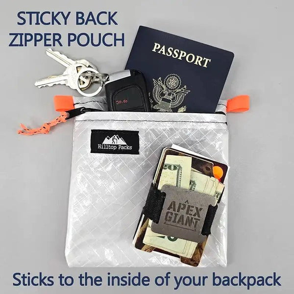 Ultralight Sticky Wallet (Adhesive Gear Pocket) - Hilltop Packs LLC